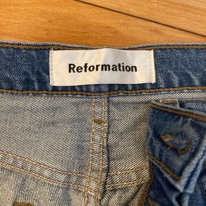 REFORMATION JORDI KICK FLARE JEANS. WORN ONCE